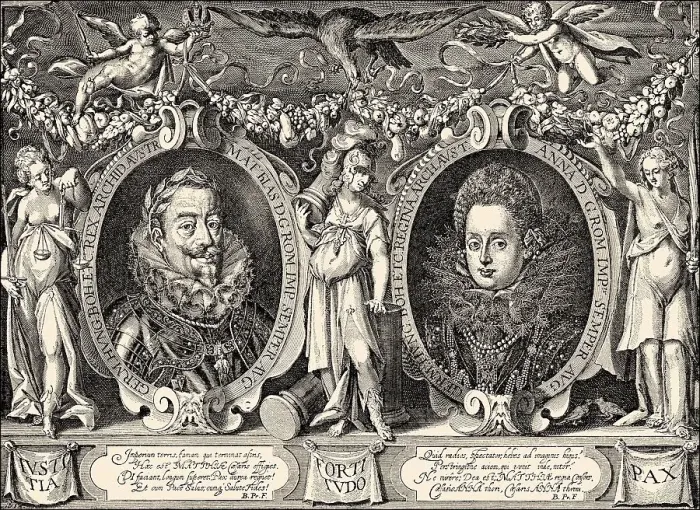 Framed Print : Emperor Matthias von Habsburg and Empress Anna