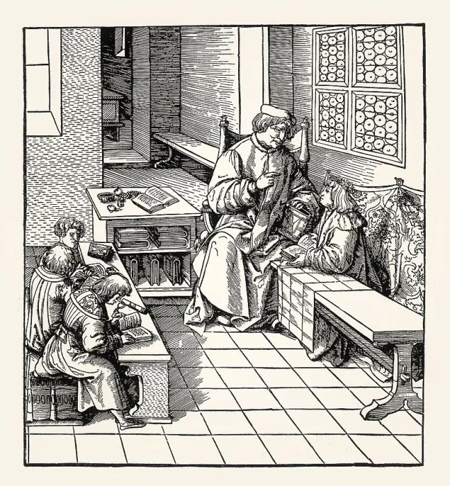 Framed Print : Emperor Maximilian I as a schoolchild