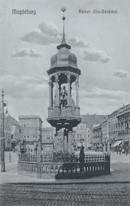 Framed Print : Emperor Otto Monument in Magdeburg