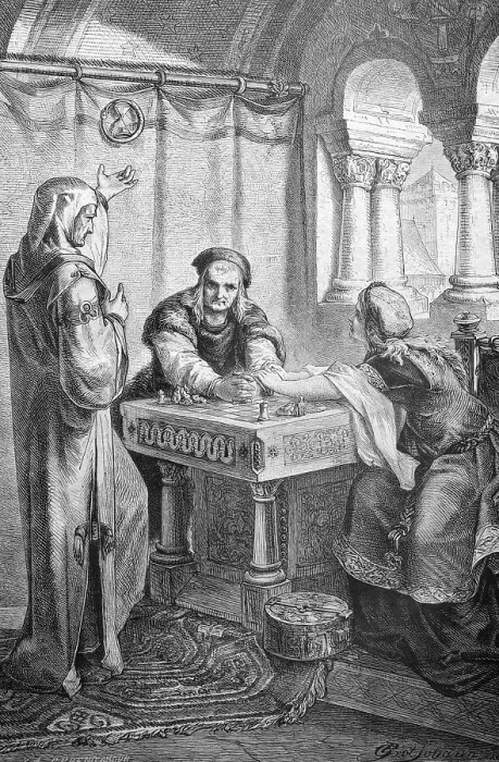 Framed Print : Emperor Rudolph I. decides on his last trip to Speyer Framed Print : Emperor Rudolph I. decides on his last trip to Speyer