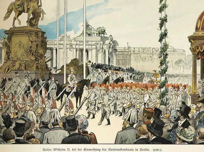 Framed Print : Emperor Wilhelm II at the dedication of the National Monument in Berlin 1897 Framed Print : Emperor Wilhelm II at the dedication of the National Monument in Berlin 1897
