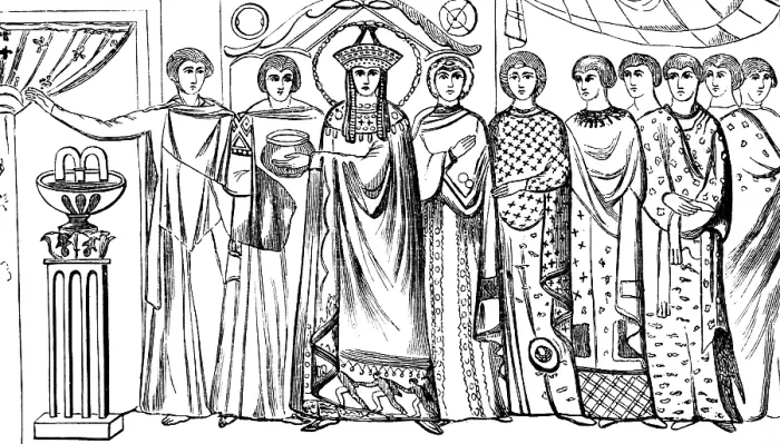 Framed Print : Empress Theodora and entourage Framed Print : Empress Theodora and entourage