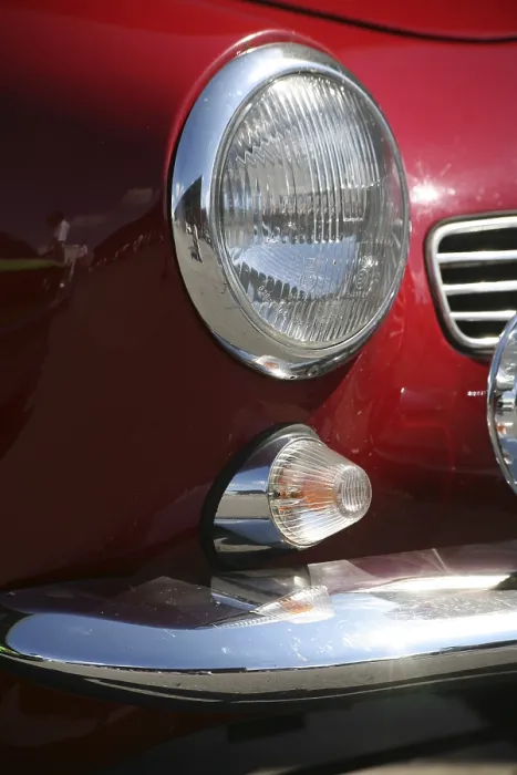 Framed Print : Front end of a classic car
