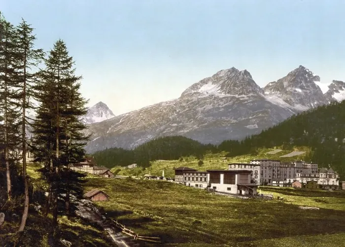 Framed Print : Engadin, St. Moritz and view of the mountains Pulaschin Framed Print : Engadin, St. Moritz and view of the mountains Pulaschin