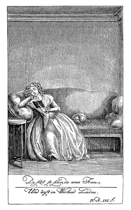 Framed Print : Engraving by Chodowiecki from 1790