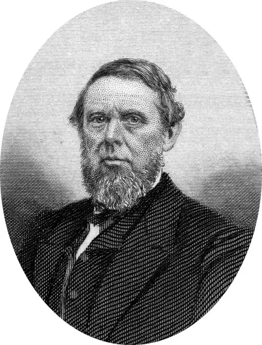 Framed Print : Engraving of James Harlan (August 26)