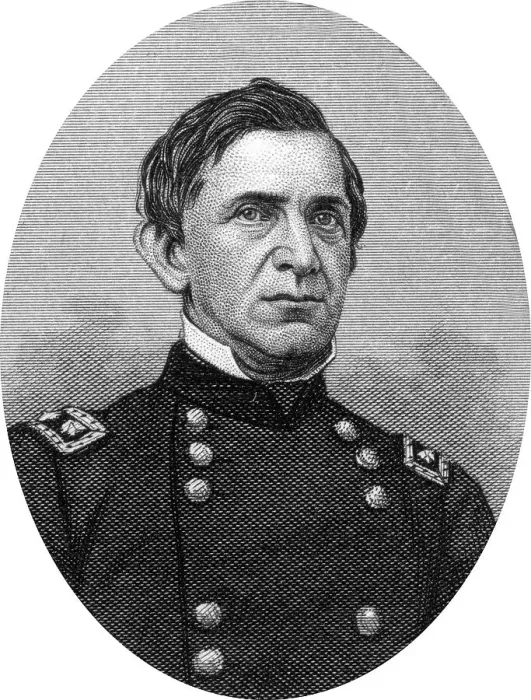 Framed Print : Engraving of Union Major General Edward Richard Sprigg Canby (November 9) Framed Print : Engraving of Union Major General Edward Richard Sprigg Canby (November 9)