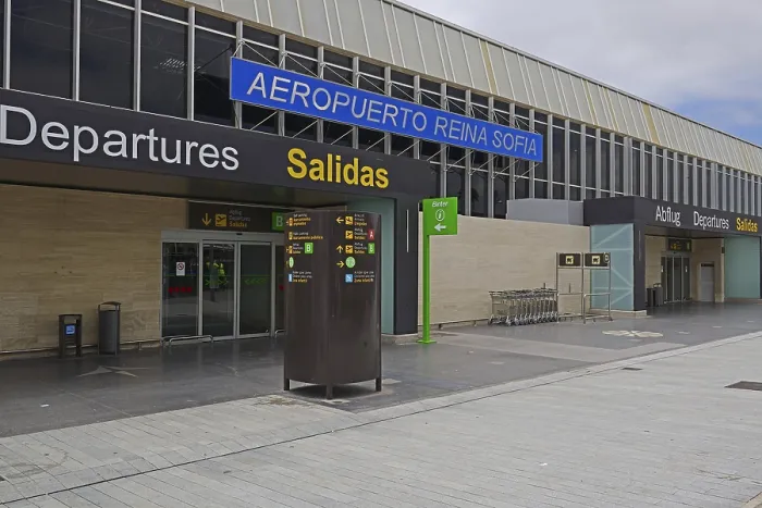 Framed Print : Entrance area to Tenerife South Reina Sofia Airport