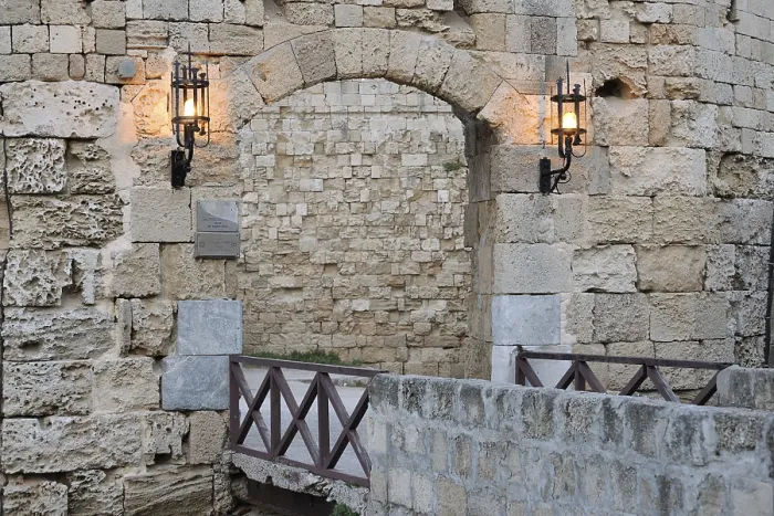 Framed Print : Entrance to the historic town centre