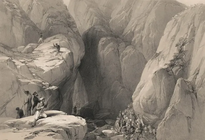 Framed Print : Entrance into the Khojak Pass, Baluchistan
