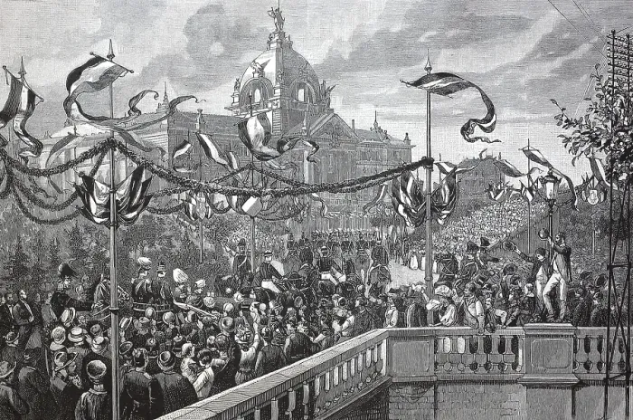 Framed Print : The entry of the German imperial couple into Strasbourg