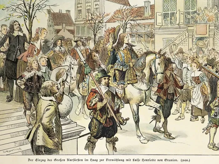 Framed Print : Entry of the Great Elector into the Hague