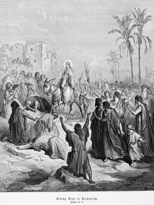 Framed Print : Entry of Jesus into Jerusalem, Gospel of Matthew Framed Print : Entry of Jesus into Jerusalem, Gospel of Matthew