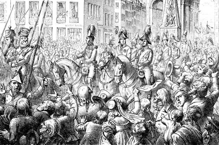 Framed Print : Entry of the victorious allies in Paris 1814 Framed Print : Entry of the victorious allies in Paris 1814