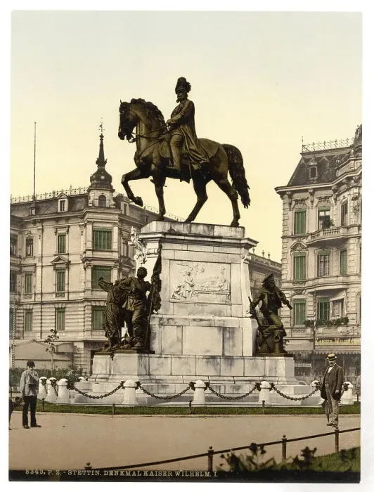 Framed Print : The equestrian monument to Kaiser Wilhelm in Stettin Framed Print : The equestrian monument to Kaiser Wilhelm in Stettin