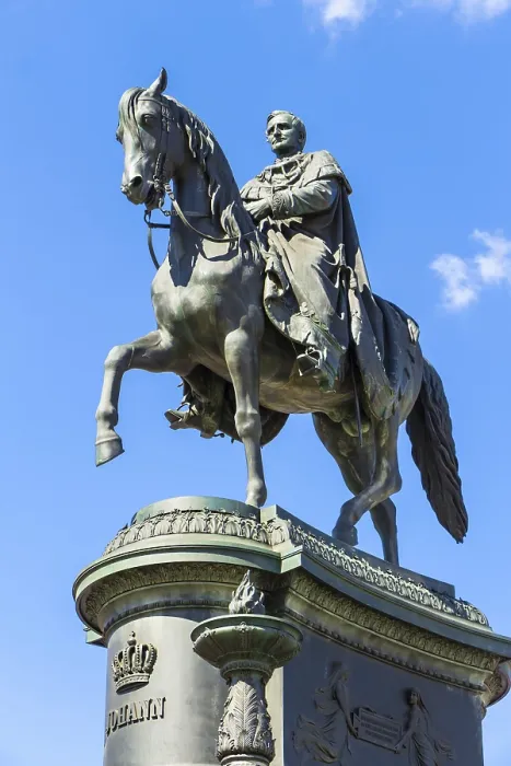 Framed Print : Equestrian statue of King John of Saxony in Dresden