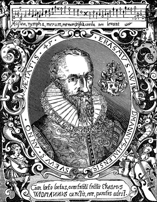 Framed Print : Erasmus Widmann (1572-1634), composer