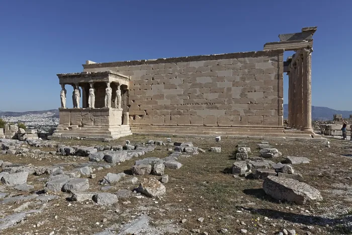 Framed Print : Erechteion, Koren Hall with caryatids