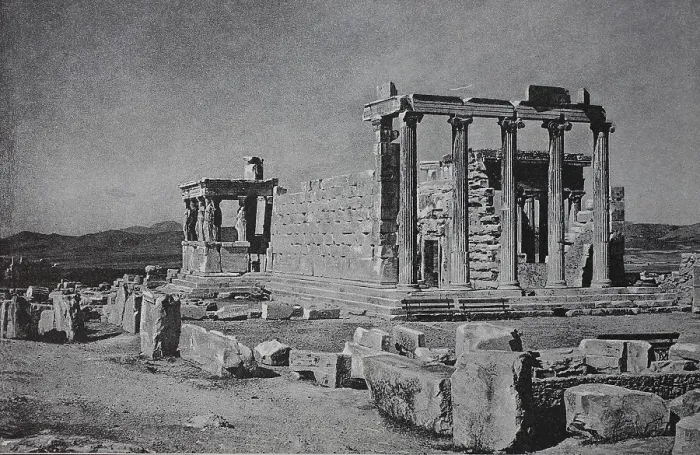 Framed Print : Erechtheion is a temple in the Ionic architectural style on the Acropolis in Athens Framed Print : Erechtheion is a temple in the Ionic architectural style on the Acropolis in Athens