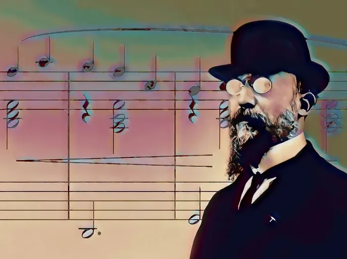 Framed Print : Erik Satie, 1866 - 1925, a French composer and pianist