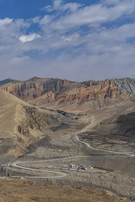 Framed Print : Eroded mountain landscape in the Kingdom of Mustang