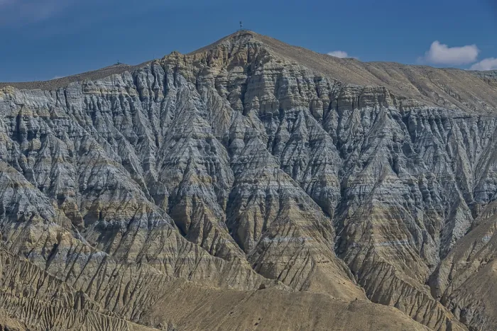 Framed Print : Eroded mountain landscape in the Kingdom of Mustang