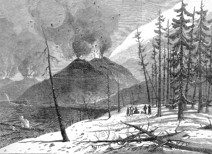 Framed Print : Eruption of Etna Volcano, Etna