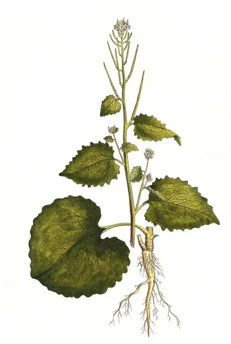 Framed Print : Erysimum alliaria, garlic mustard (Alliaria petiolata)