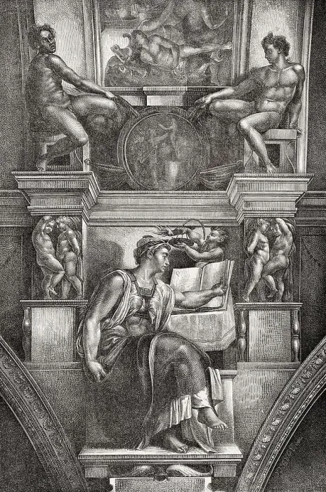 Framed Print : The Erythraean Sibyl, Sistine Chapel