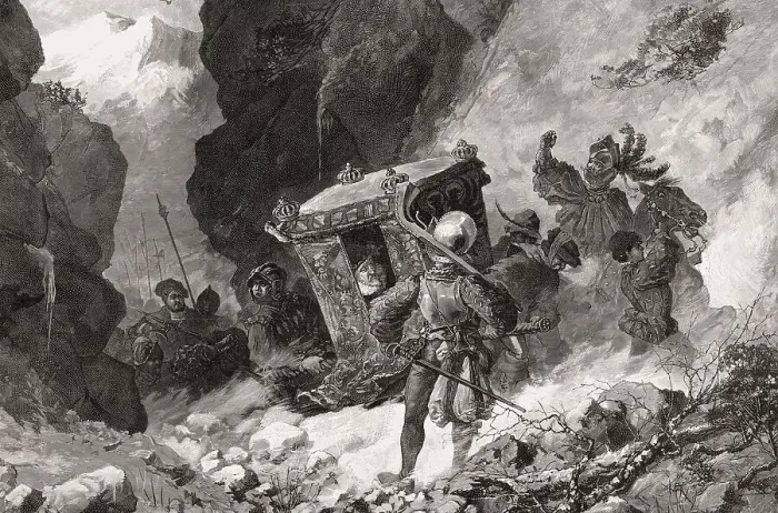 Framed Print : Escape of Emperor Charles V from Innsburck to Villach