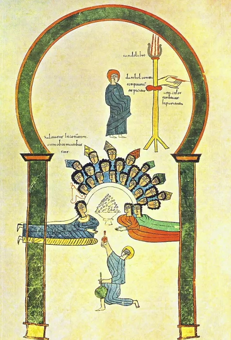 Framed Print : The Escorial Beatus is a 10th century illuminated manuscript of the Commentary on the Apocalypse by Beatus of