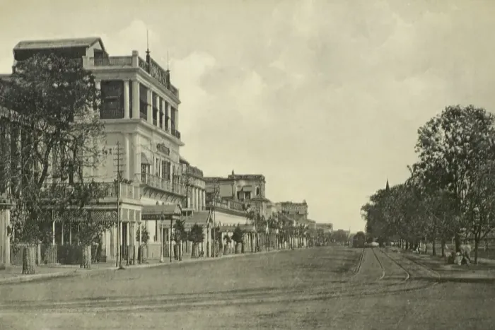 Framed Print : Esplanade Road, Calcutta, West Bengal, India, Asia