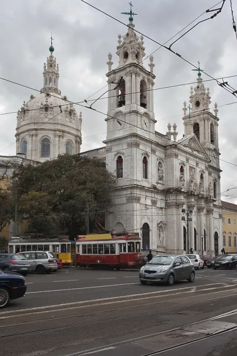 Framed Print : Estrela Basilica in Lisbon, Portugal