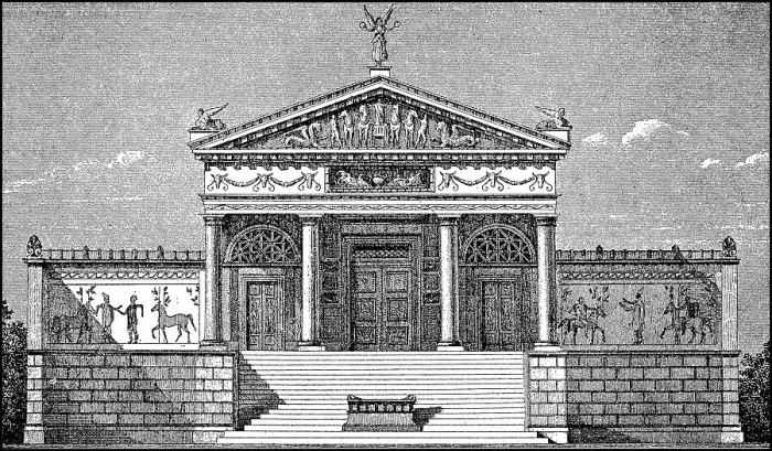 Framed Print : Etruscan Temple, Reconstruction