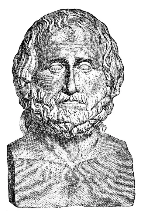 Framed Print : Euripides, c. 480-c. 406 BC, a tragedian of classical Athens