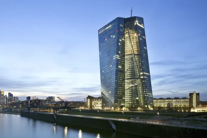 Framed Print : European Central Bank and former Grossmarkthalle