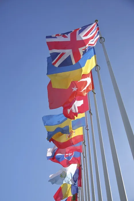 Framed Print : European national flags, British Framed Print : European national flags, British