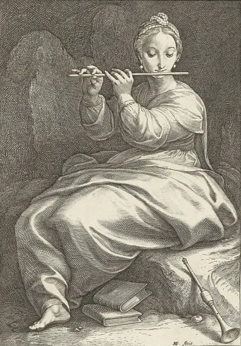 Framed Print : Euterpe or Eutelpe, one of the nine Muses