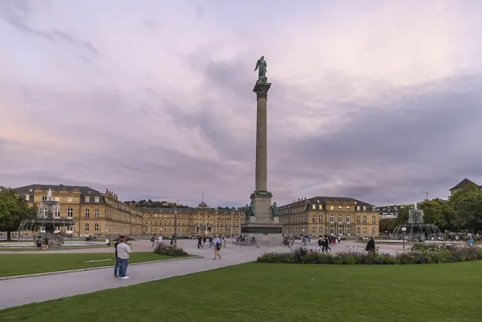 Framed Print : Evening atmosphere at Schlossplatz Stuttgart