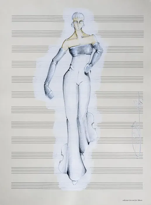 Framed Print : Evening dress, fashion sketch, fashion design Framed Print : Evening dress, fashion sketch, fashion design