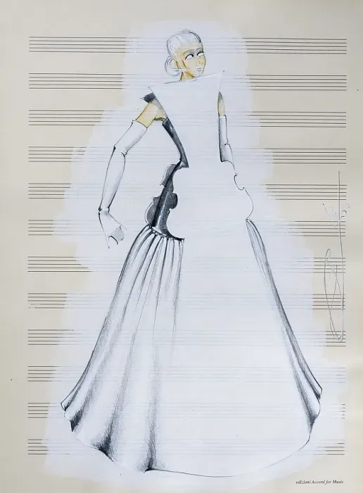 Framed Print : Evening dress, fashion sketch, fashion design Framed Print : Evening dress, fashion sketch, fashion design
