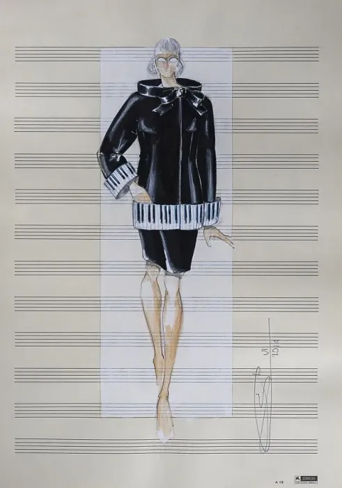 Framed Print : Evening gown, fashion sketch, fashion design