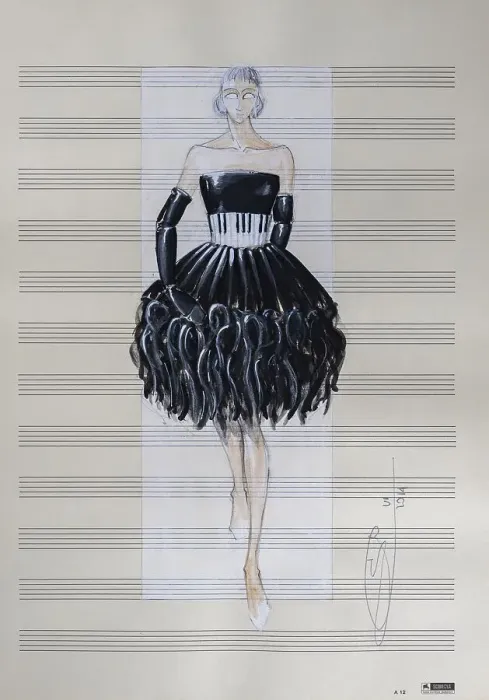 Framed Print : Evening gown, fashion sketch, fashion design Framed Print : Evening gown, fashion sketch, fashion design