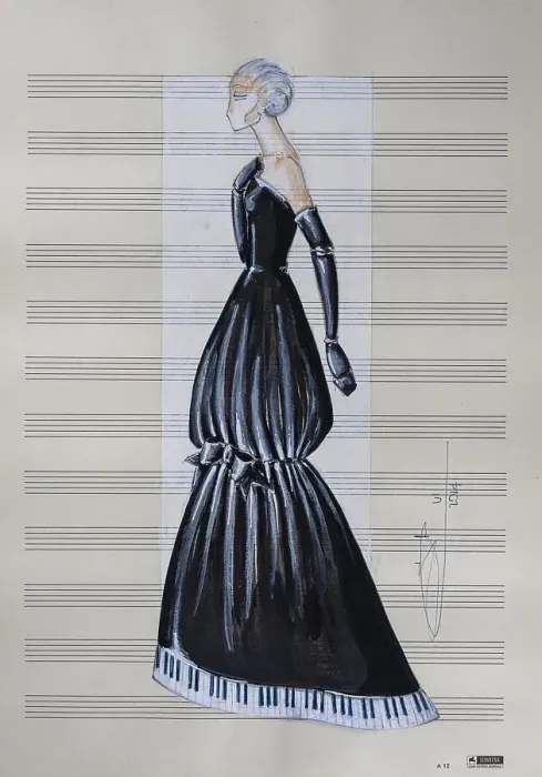 Framed Print : Evening gown, fashion sketch, fashion design Framed Print : Evening gown, fashion sketch, fashion design