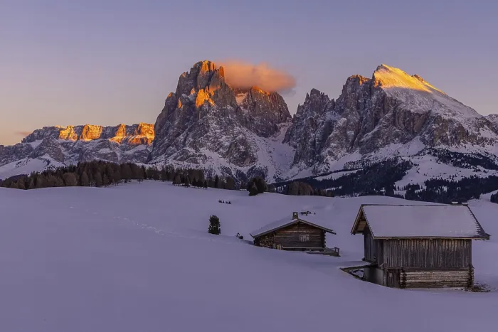 Framed Print : Evening light on the Seiser Alm