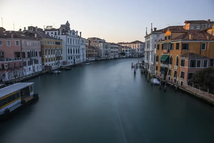 Framed Print : Evening light, view of the Grand Canal from the Ponte dell Accademia