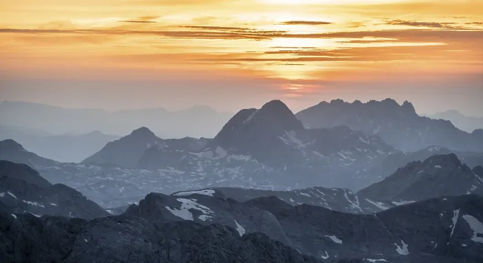 Framed Print : Evening mood, Dramatic mountain landscape