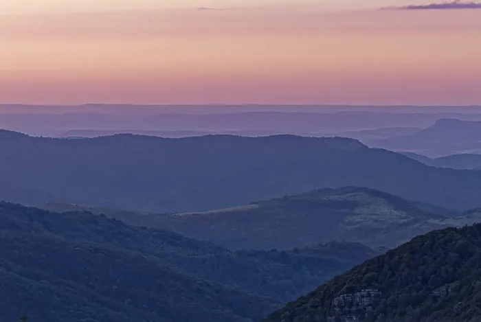 Framed Print : Evening mood over the mountain landscape of the Balkan Mountains