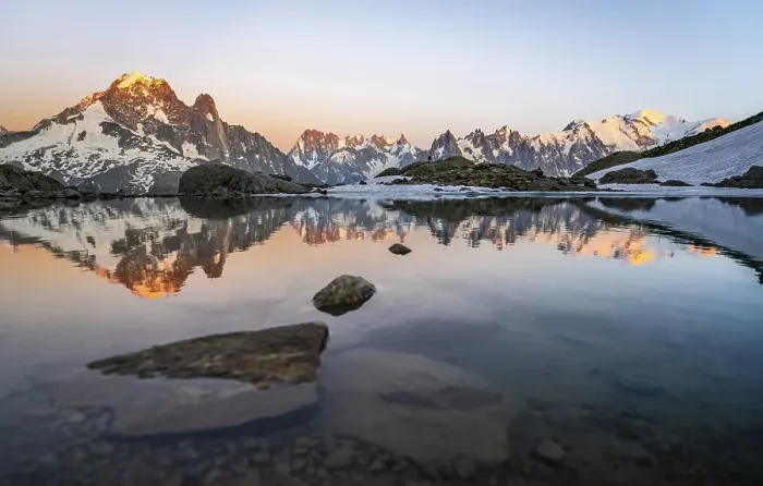 Framed Print : Evening mood, mountain landscape at sunset