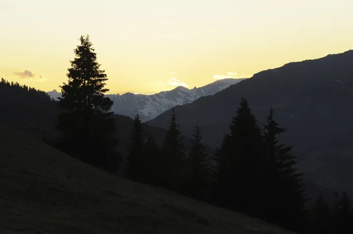 Framed Print : Evening, mountains, mountain, mountain